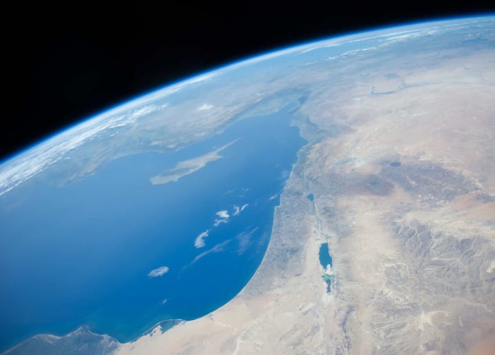 Image of Palestine from space. [Image credit NASA]